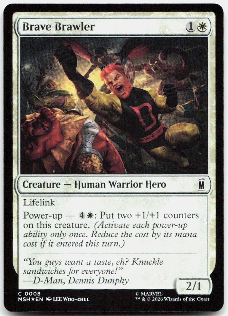 Brave Brawler NM Foil C Marvel Super Heroes 8