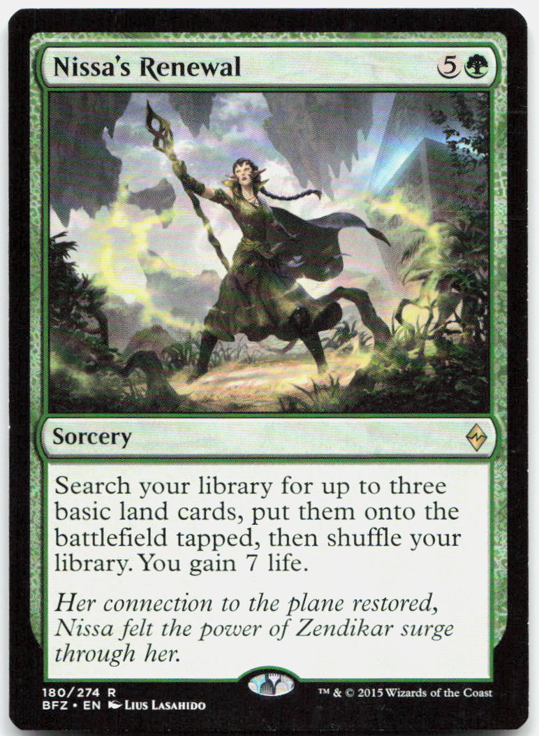 Nissa's Renewal NM R Battle for Zendikar 180