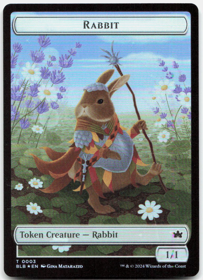 Rabbit // Finch Formation Double-Sided Token NM Foil T Bloomburrow 3 // 6