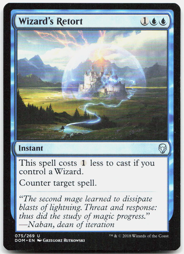 Wizard's Retort NM U Dominaria 75