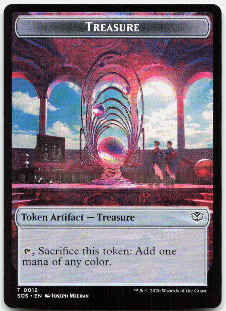Elemental (0002) // Treasure Double-Sided Token NM T Secrets of Strixhaven 2 // 12