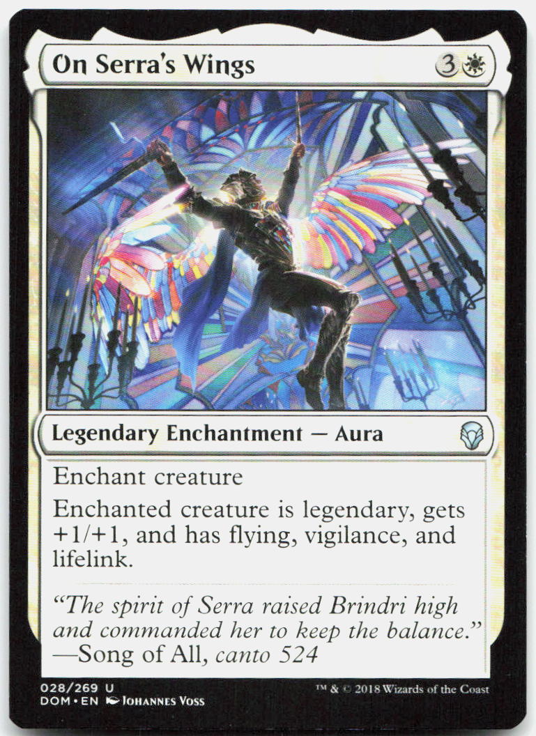 On Serra's Wings NM U Dominaria 28