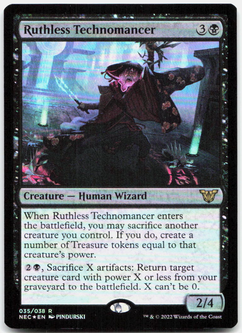 Ruthless Technomancer NM Foil R Commander: Kamigawa: Neon Dynasty 35