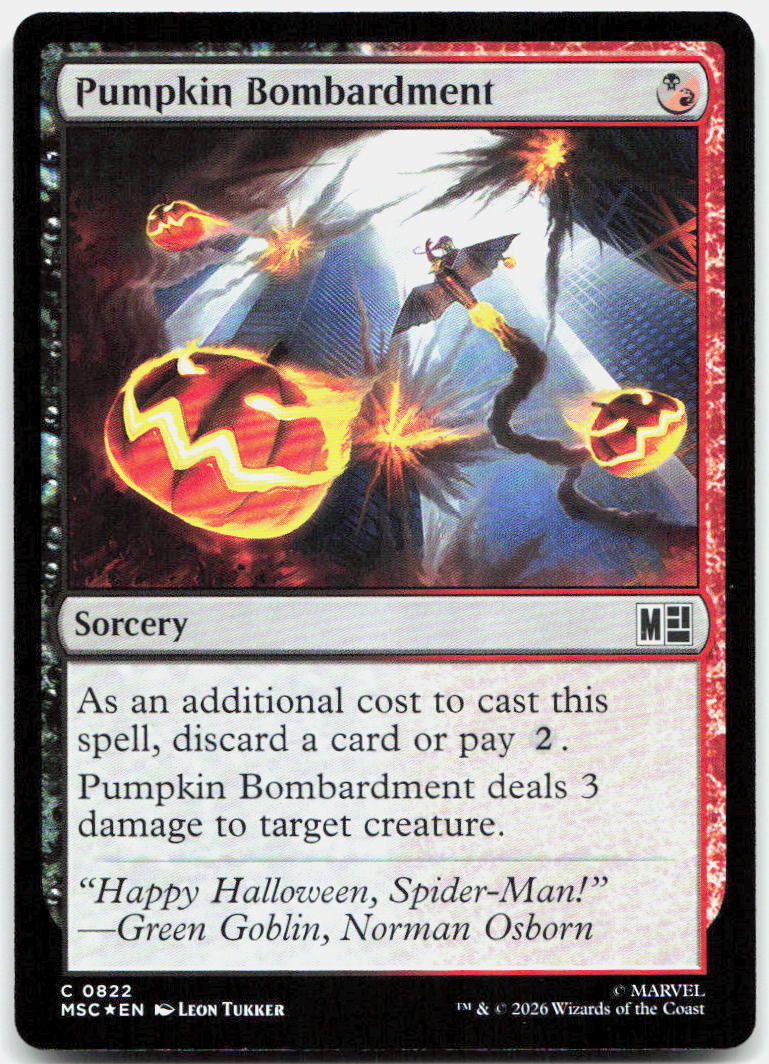 Pumpkin Bombardment NM Foil C Commander: Marvel Super Heroes 822