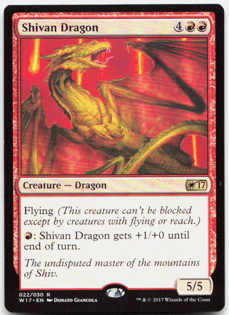 Shivan Dragon NM R Welcome Deck 2017 22