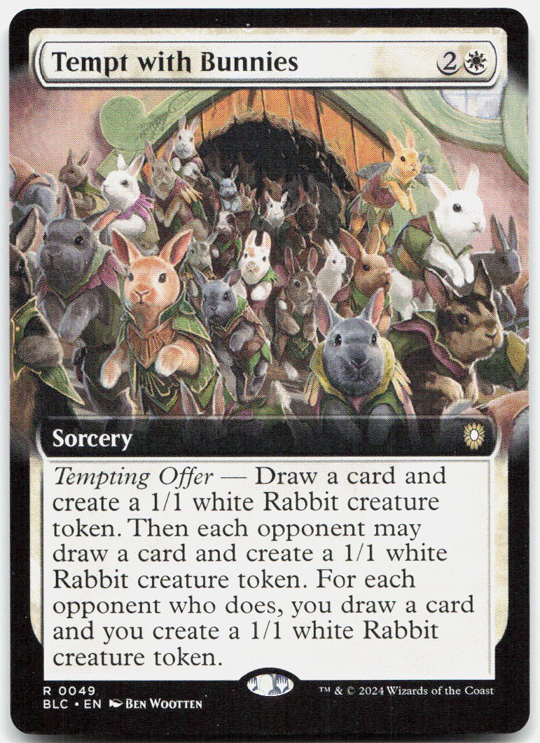 Tempt with Bunnies (Extended Art) NM R Commander: Bloomburrow 49