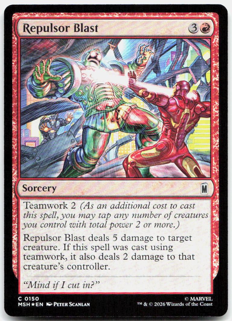 Repulsor Blast NM Foil C Marvel Super Heroes 150