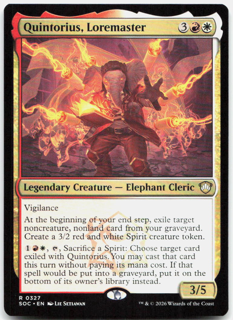 Quintorius, Loremaster NM R Commander: Secrets of Strixhaven 327