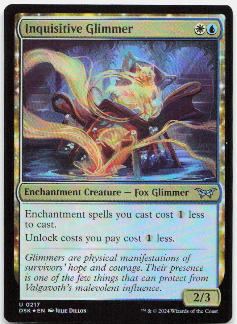 Inquisitive Glimmer NM Foil U Duskmourn: House of Horror 217