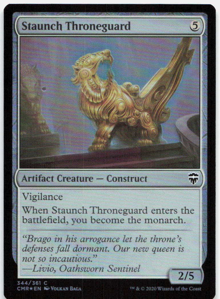 Staunch Throneguard NM Foil C Commander Legends 344
