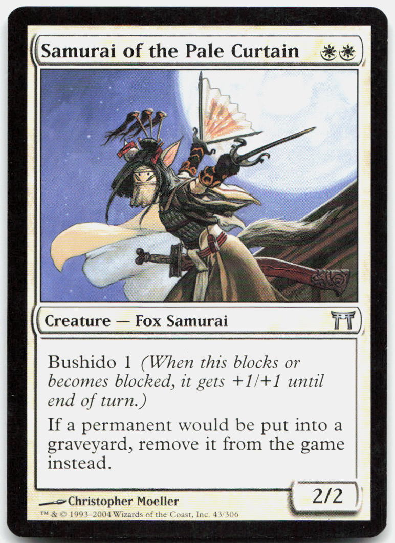 Samurai of the Pale Curtain NM U Champions of Kamigawa 43