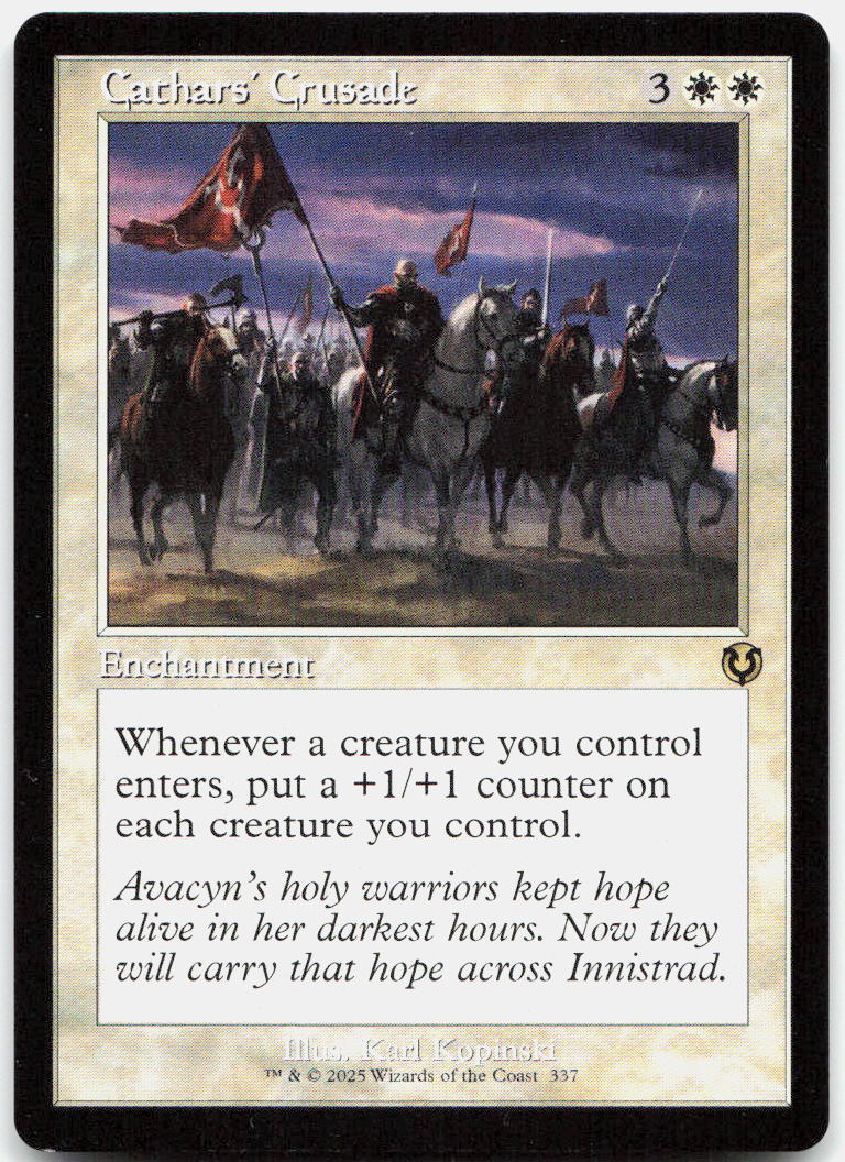 Cathars' Crusade (Retro Frame) NM R Innistrad Remastered 337