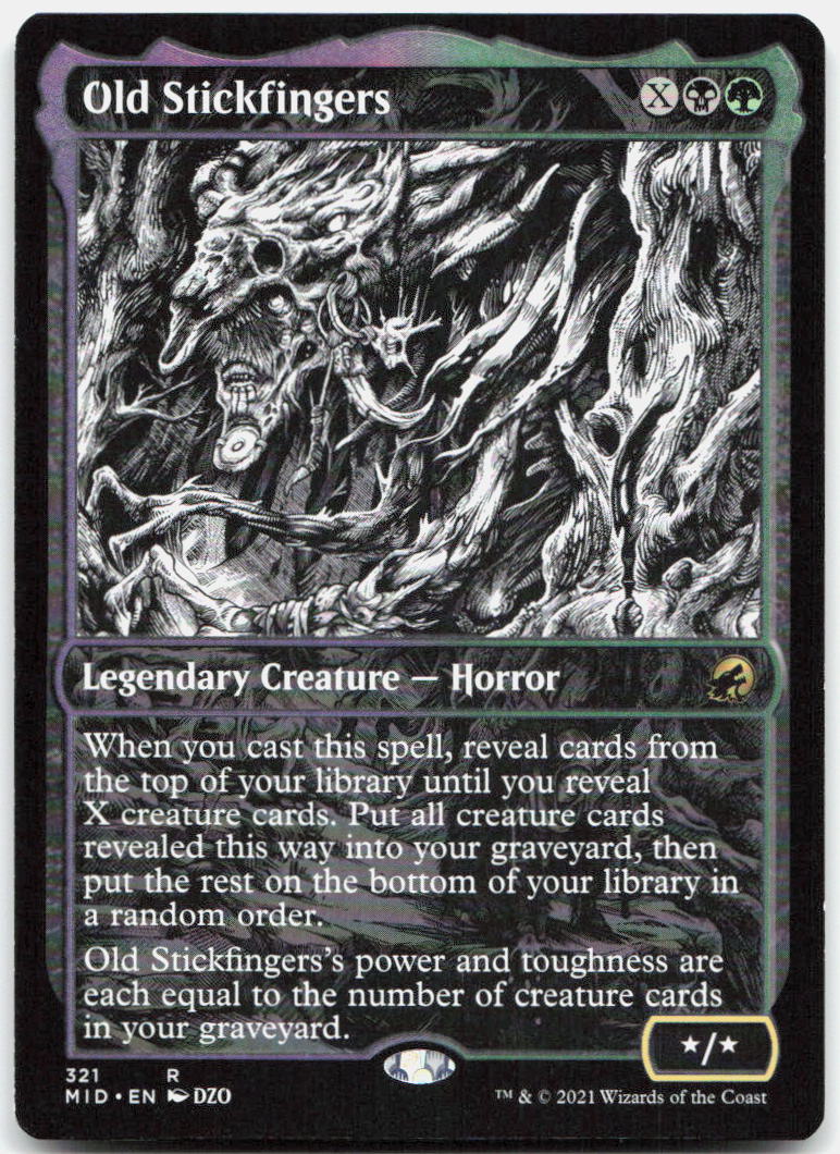 Old Stickfingers (Showcase) NM R Innistrad: Midnight Hunt 321