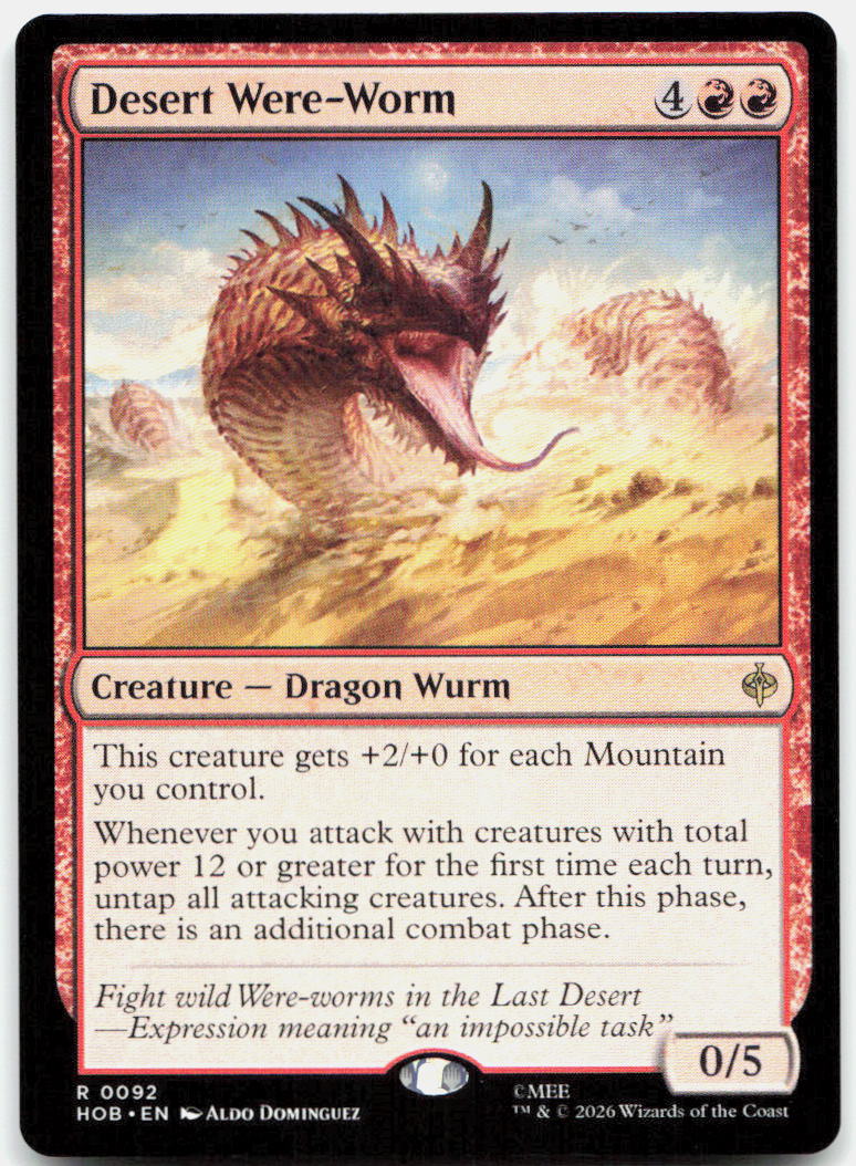 Desert Were-Worm NM R The Hobbit 92