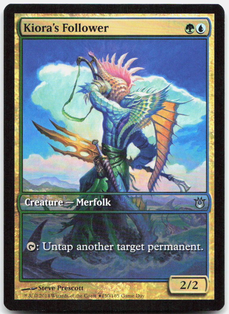 Kiora's Follower NM P Game Day & Store Championship Promos 150