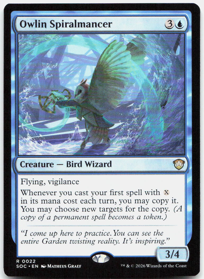 Owlin Spiralmancer NM R Commander: Secrets of Strixhaven 22