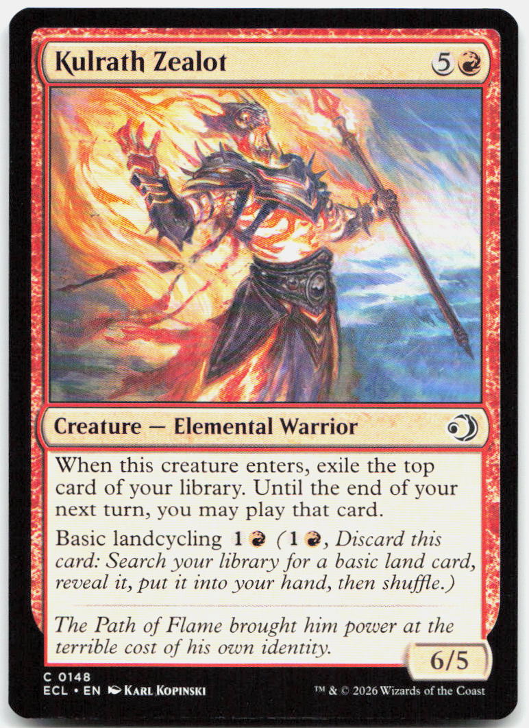 Kulrath Zealot NM C Lorwyn Eclipsed 148