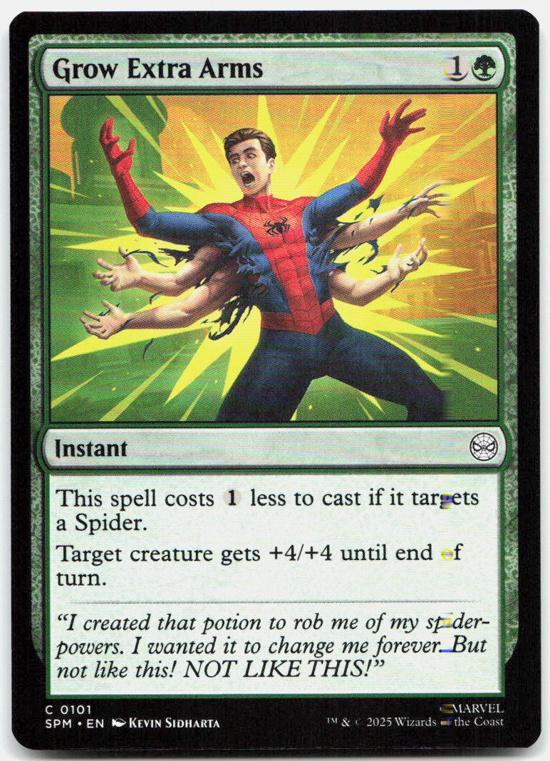 Grow Extra Arms NM C Marvel's Spider-Man 101