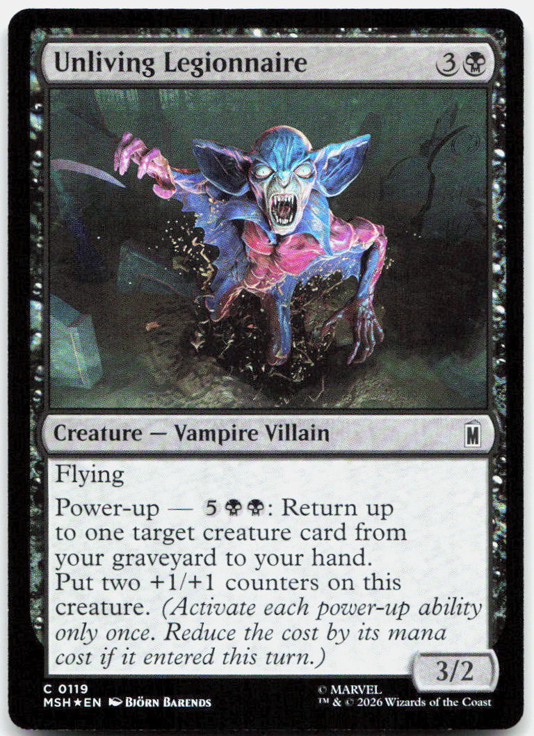 Unliving Legionnaire NM Foil C Marvel Super Heroes 119