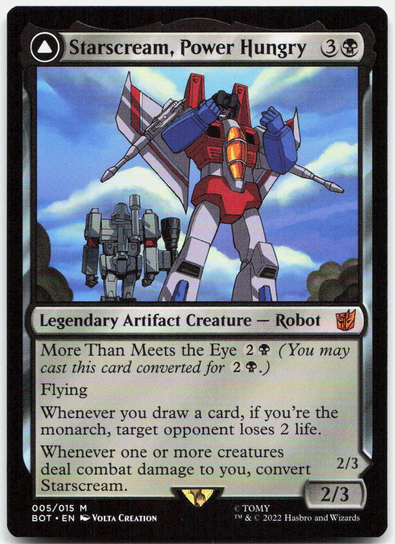 Starscream, Power Hungry NM M Universes Beyond: Transformers 5