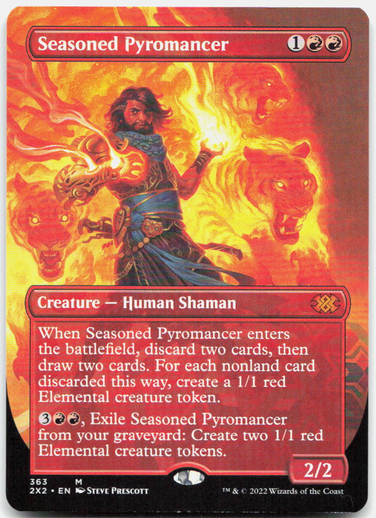 Seasoned Pyromancer (Borderless) NM M Double Masters 2022 363