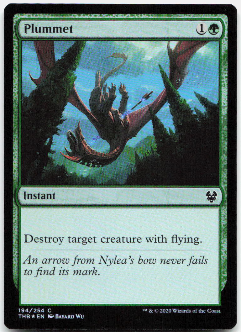 Plummet NM Foil C Theros Beyond Death 194