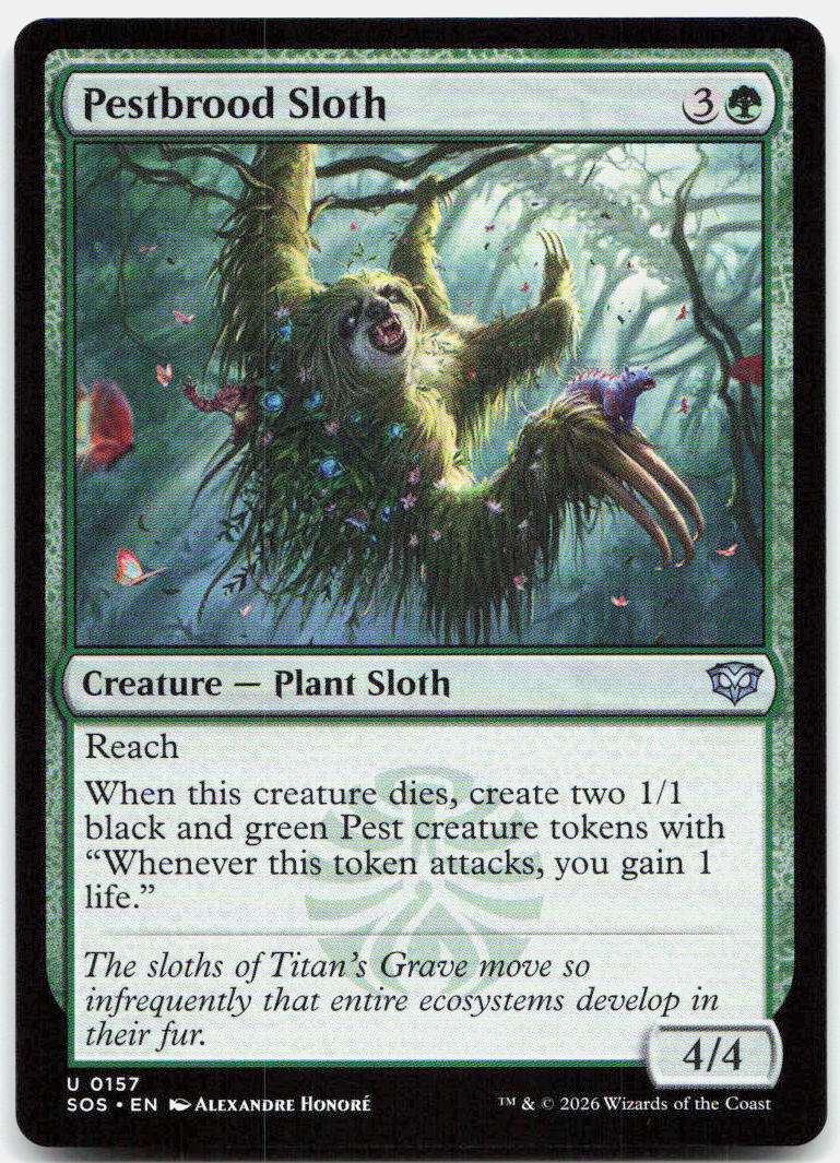 Pestbrood Sloth NM U Secrets of Strixhaven 157