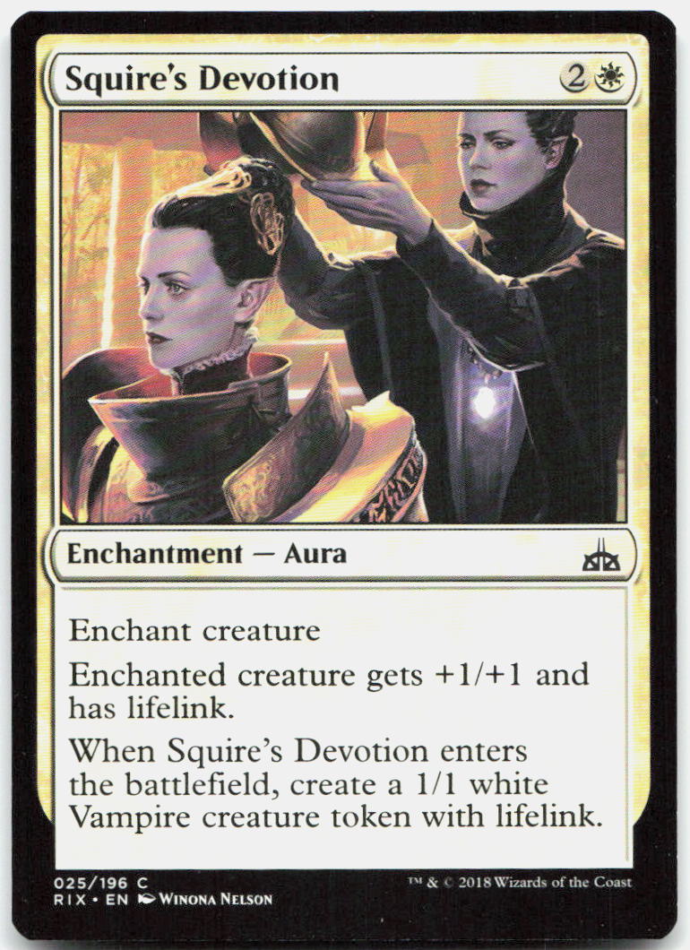 Squire's Devotion NM C Rivals of Ixalan 25