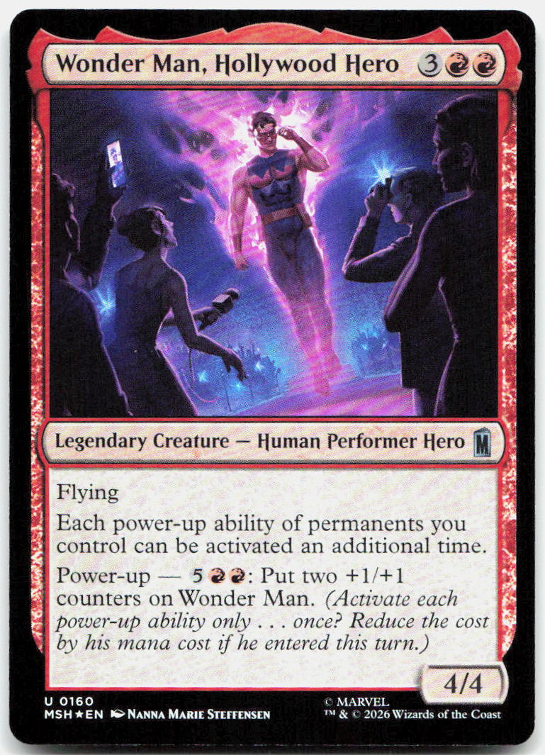 Wonder Man, Hollywood Hero NM Foil U Marvel Super Heroes 160
