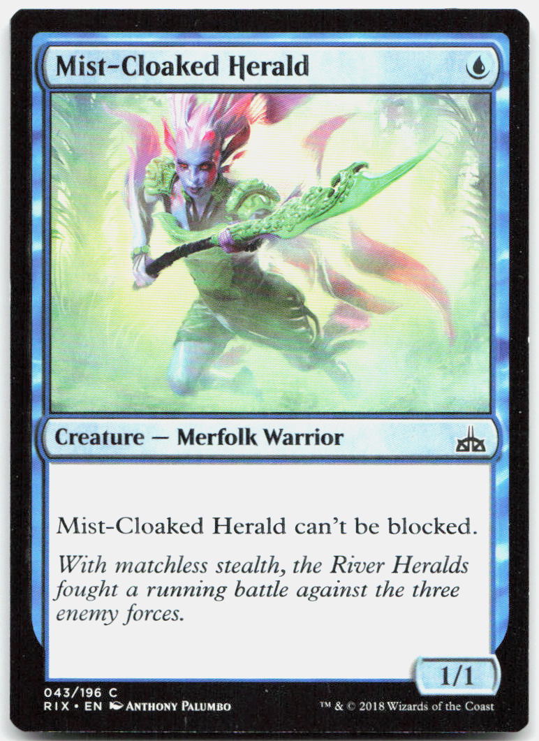 Mist-Cloaked Herald NM C Rivals of Ixalan 43