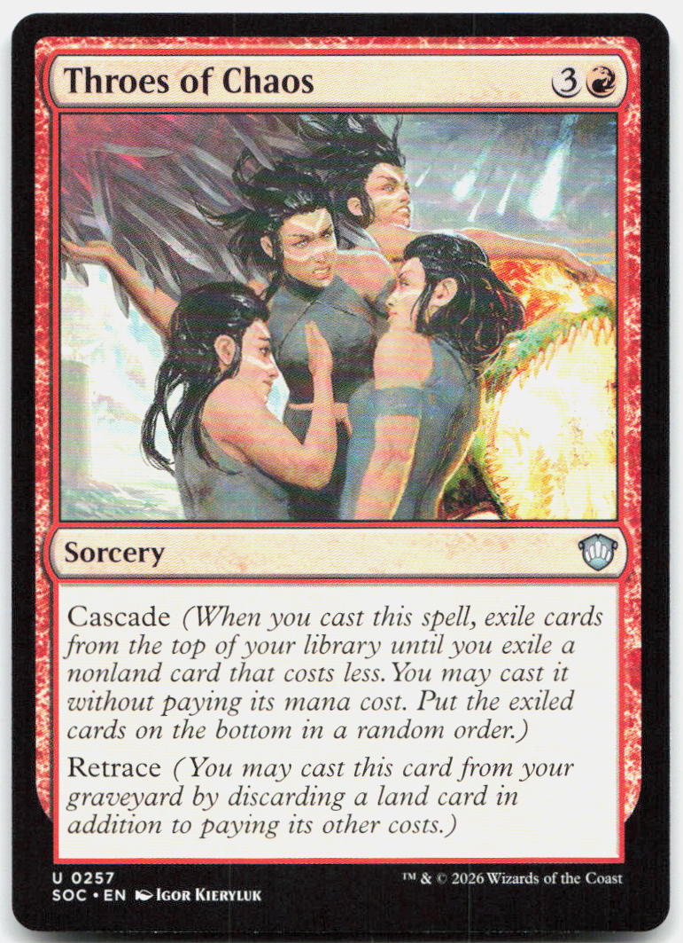 Throes of Chaos NM U Commander: Secrets of Strixhaven 257
