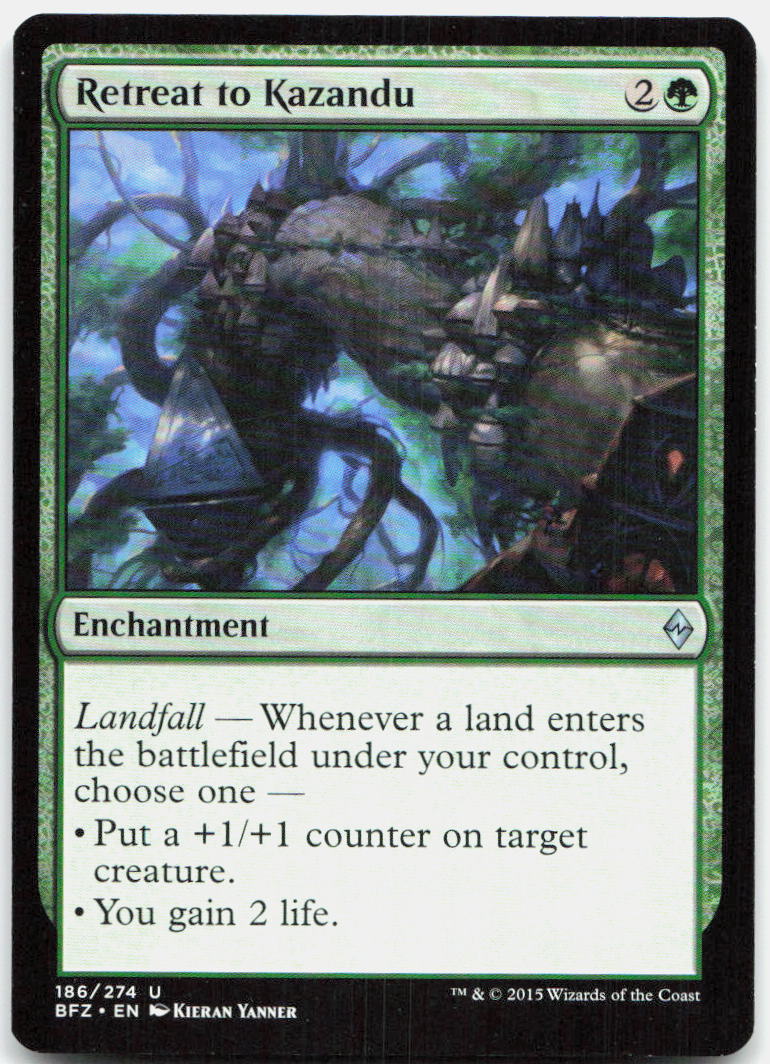 Retreat to Kazandu NM U Battle for Zendikar 186