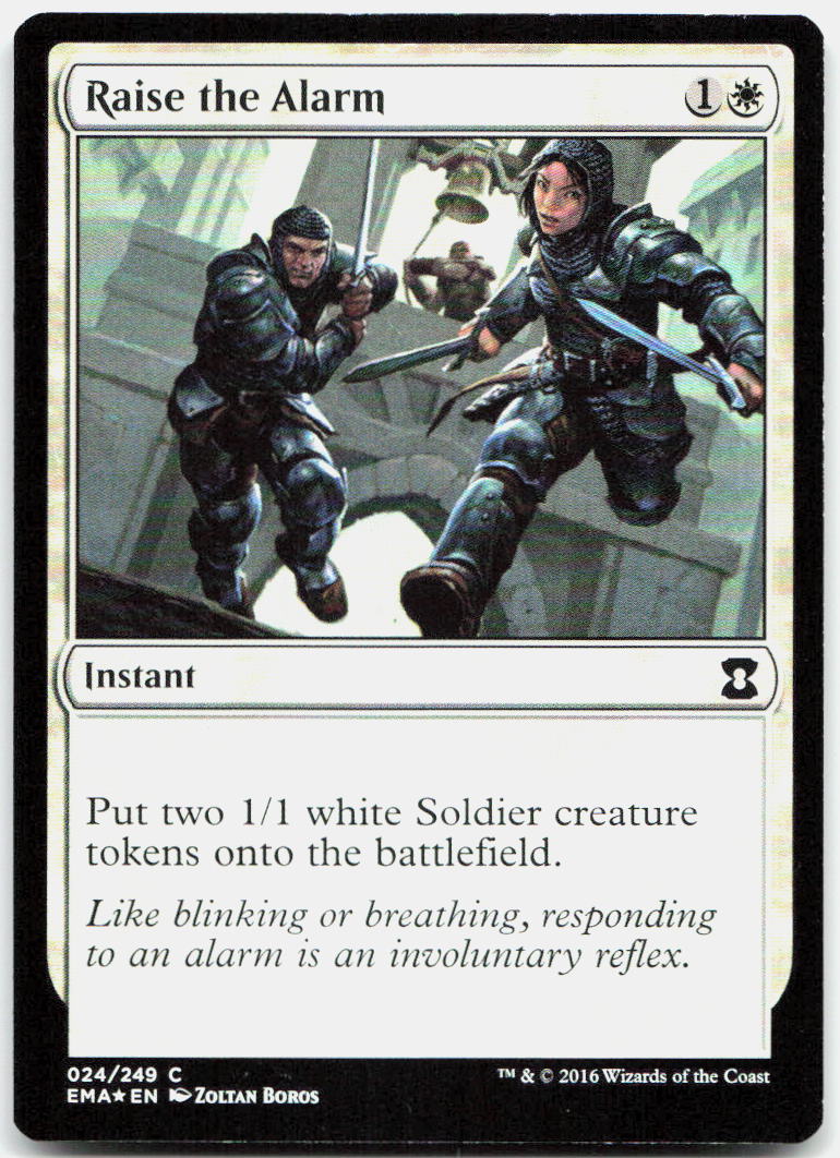 Raise the Alarm NM Foil C Eternal Masters 24