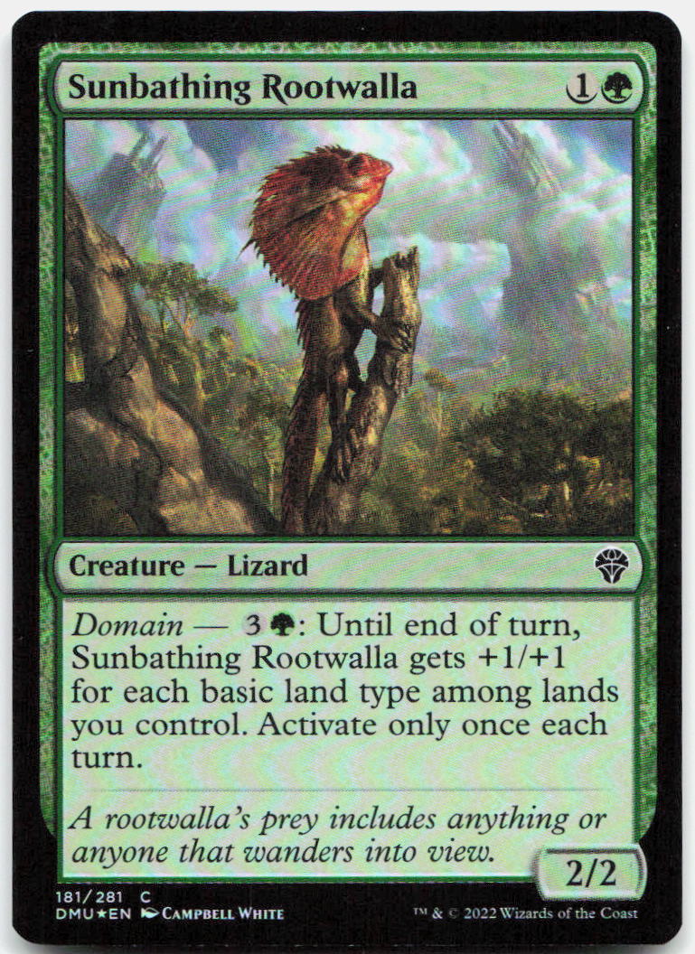 Sunbathing Rootwalla NM Foil C Dominaria United 181
