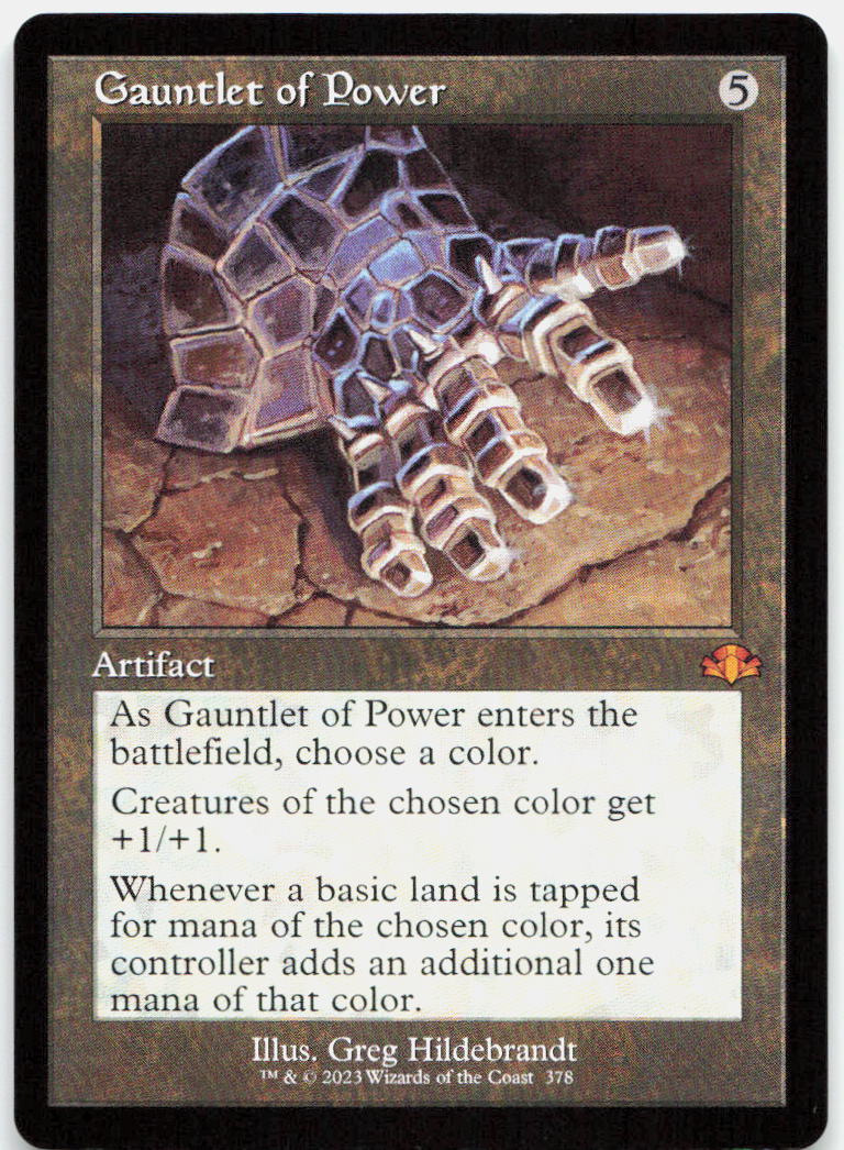 Gauntlet of Power (Retro Frame) NM M Dominaria Remastered 378