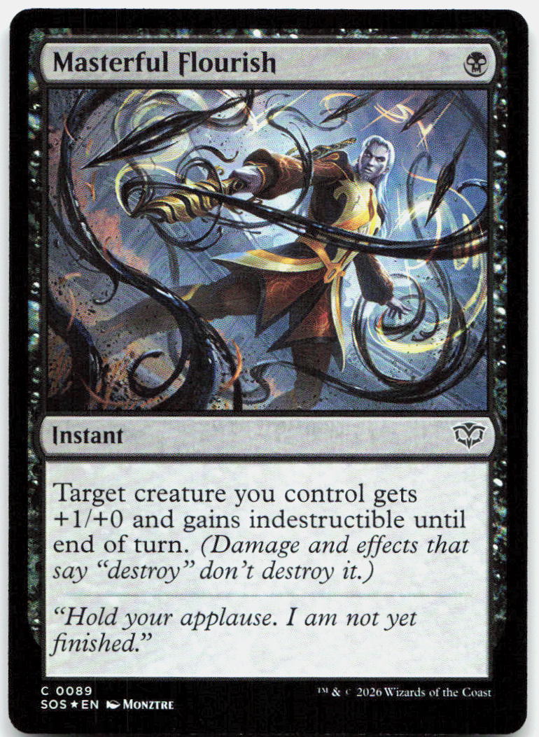 Masterful Flourish NM Foil C Secrets of Strixhaven 89