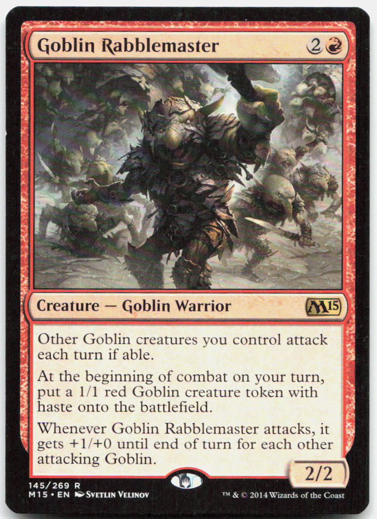 Goblin Rabblemaster NM R Magic 2015 (M15) 145