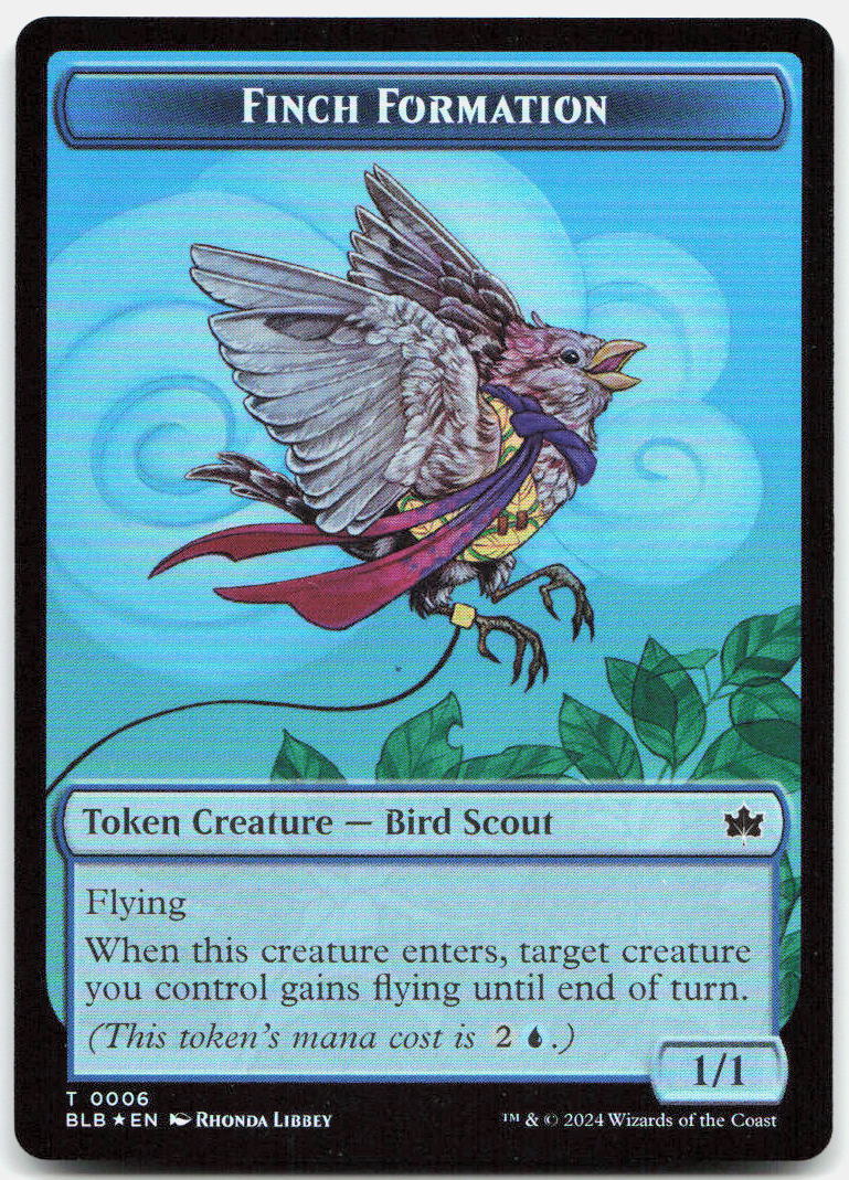 Rabbit // Finch Formation Double-Sided Token NM Foil T Bloomburrow 3 // 6