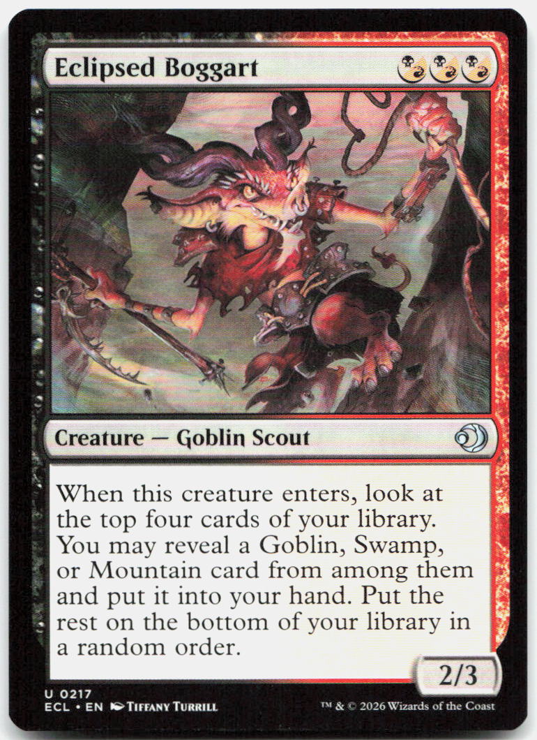 Eclipsed Boggart NM U Lorwyn Eclipsed 217