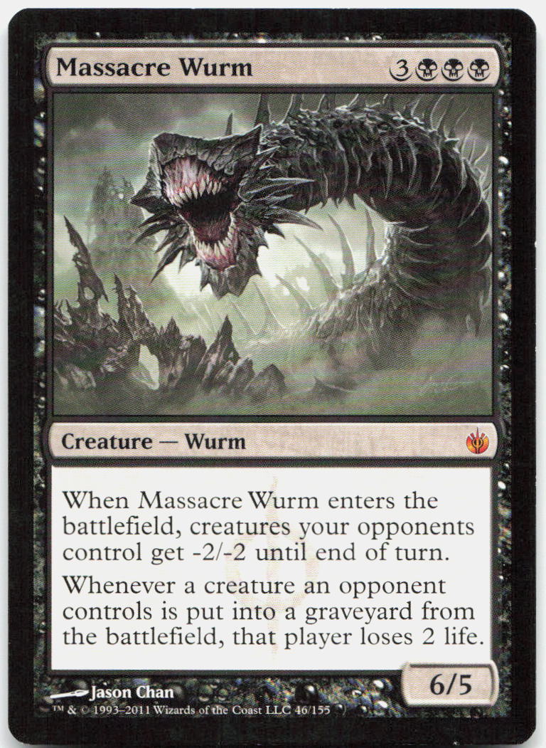 Massacre Wurm NM M Mirrodin Besieged 46