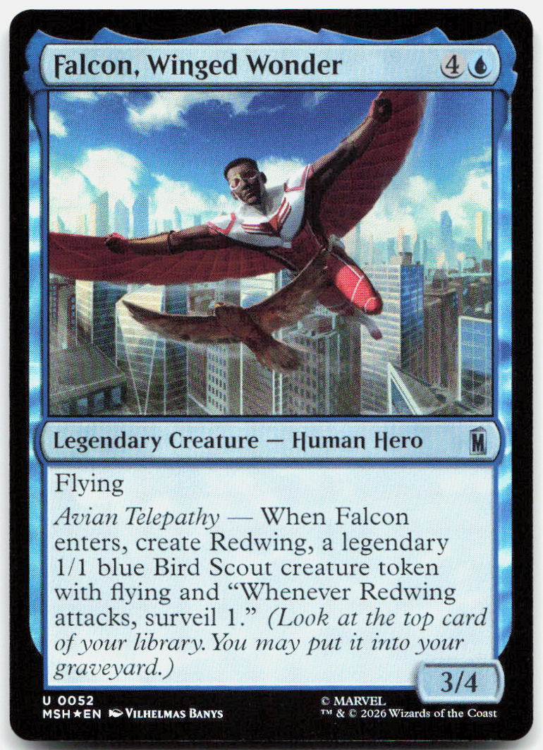 Falcon, Winged Wonder NM Foil U Marvel Super Heroes 52