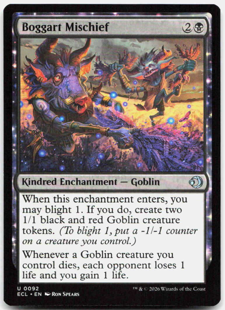 Boggart Mischief NM U Lorwyn Eclipsed 92