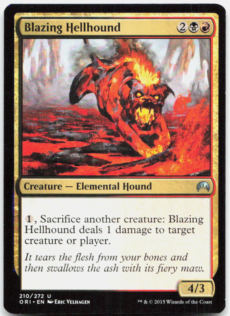 Blazing Hellhound NM U Magic Origins 210