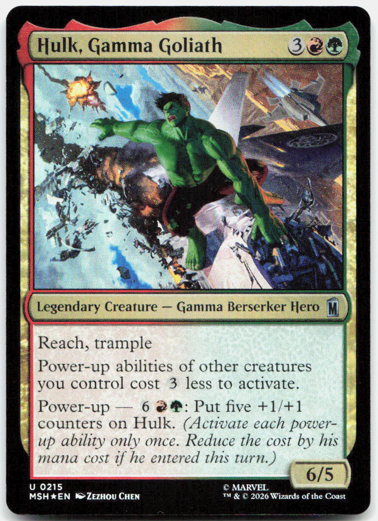 Hulk, Gamma Goliath NM Foil U Marvel Super Heroes 215