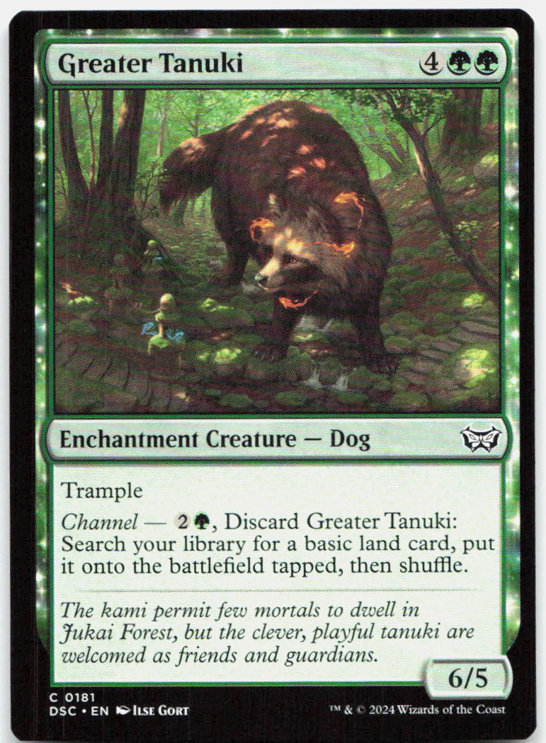Greater Tanuki NM C Commander: Duskmourn: House of Horror 181