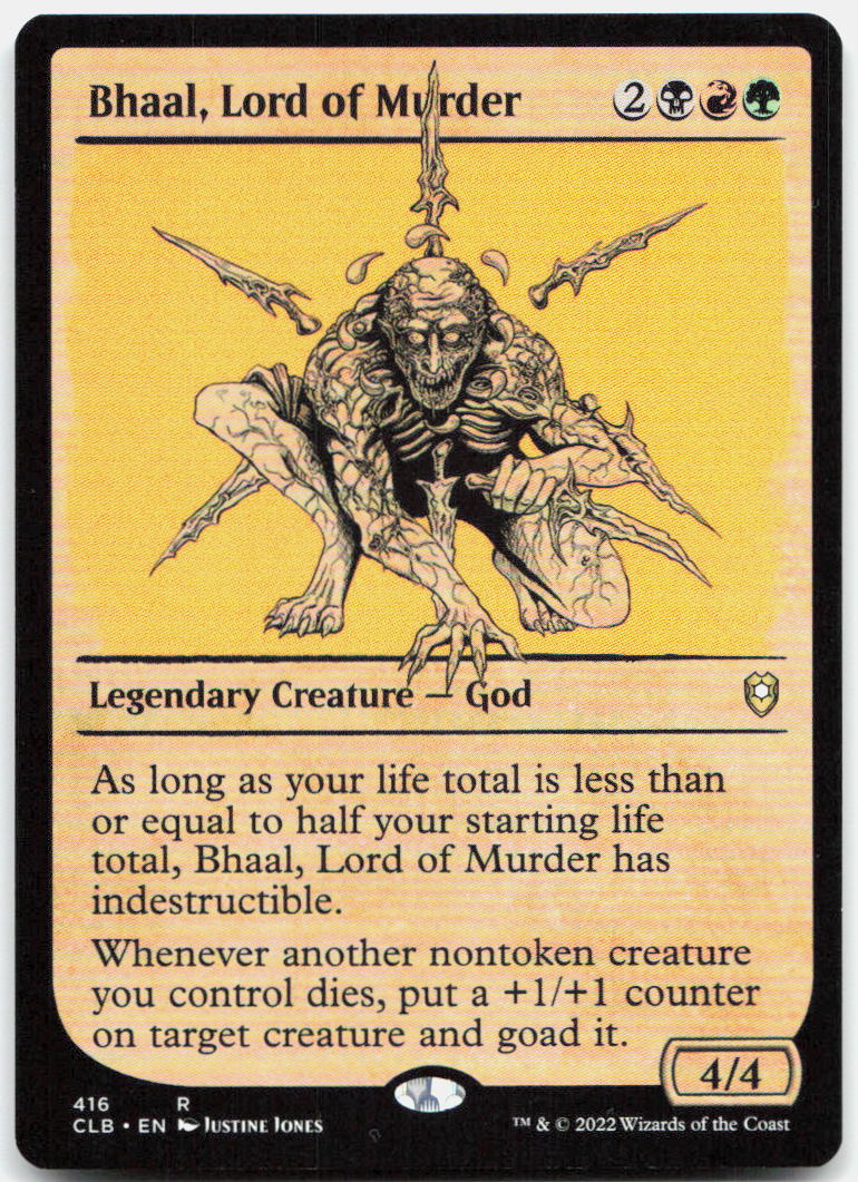 Bhaal, Lord of Murder (Showcase) NM R Commander Legends: Battle for Baldur's Gate 416