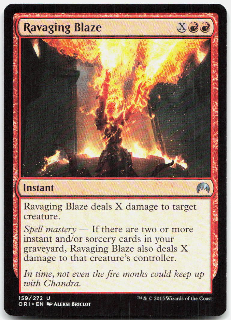 Ravaging Blaze NM U Magic Origins 159