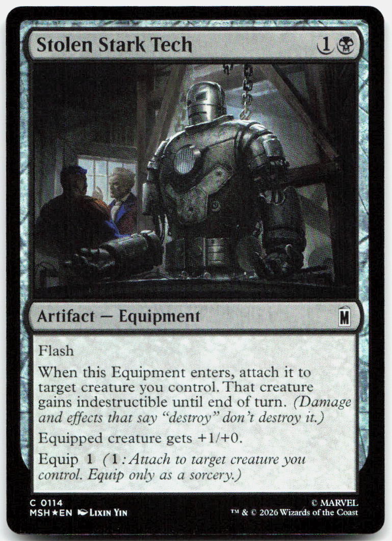 Stolen Stark Tech NM Foil C Marvel Super Heroes 114