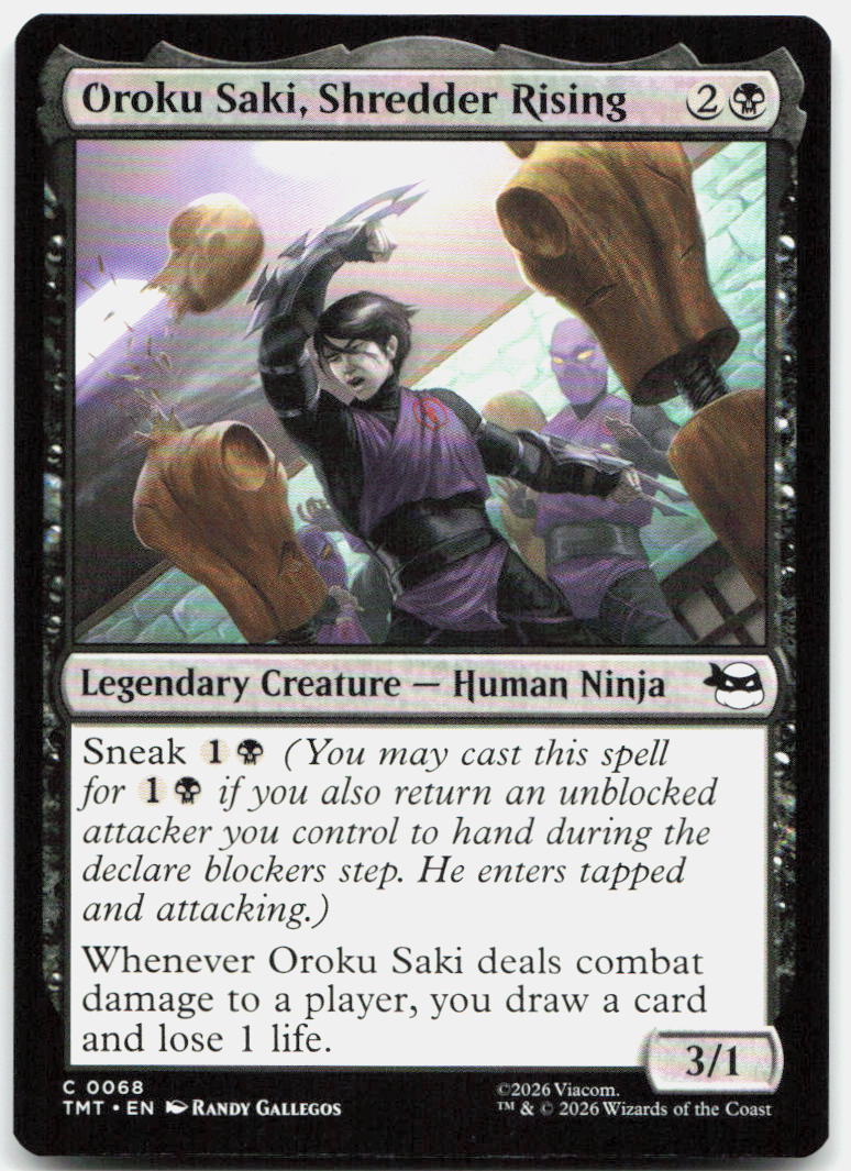 Oroku Saki, Shredder Rising NM C Teenage Mutant Ninja Turtles 68