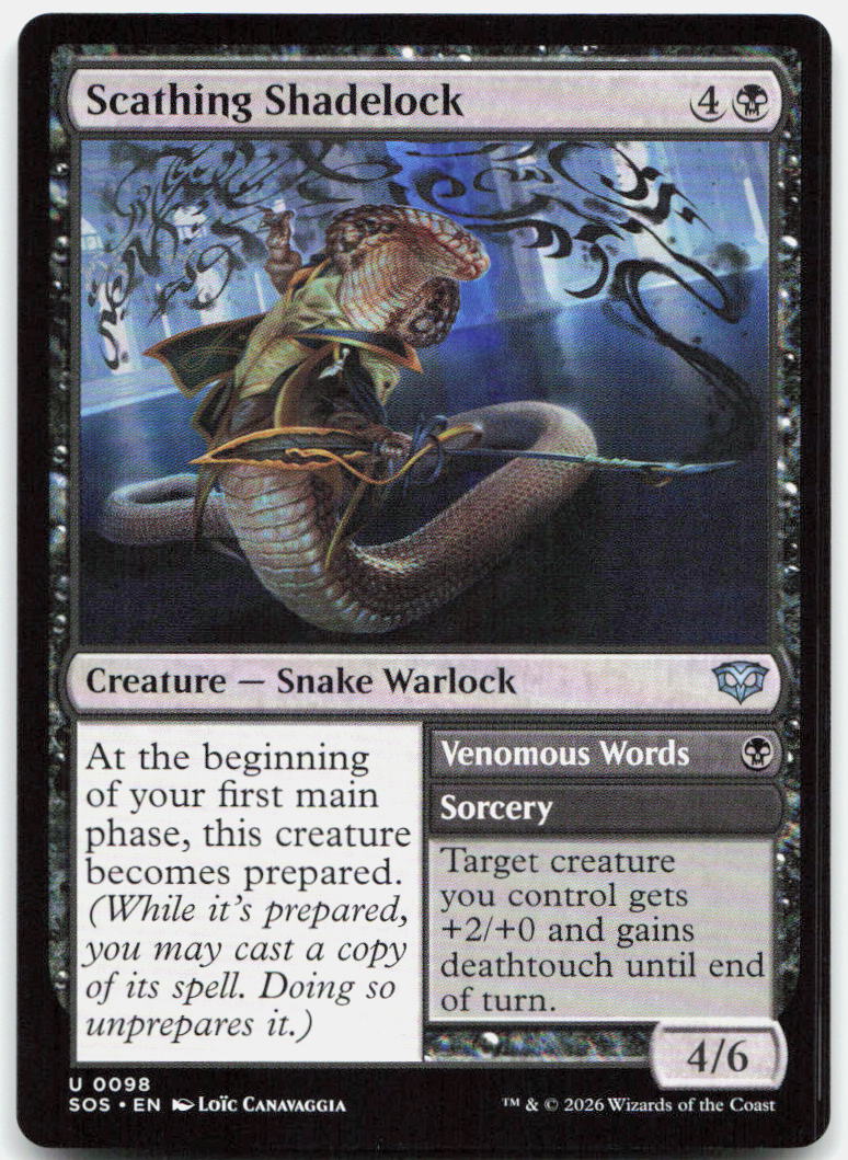 Scathing Shadelock NM U Secrets of Strixhaven 98